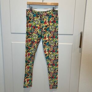 LulaRoe Women's Tall &‎ Curvy Colorful Floral Paisley Print Leggings